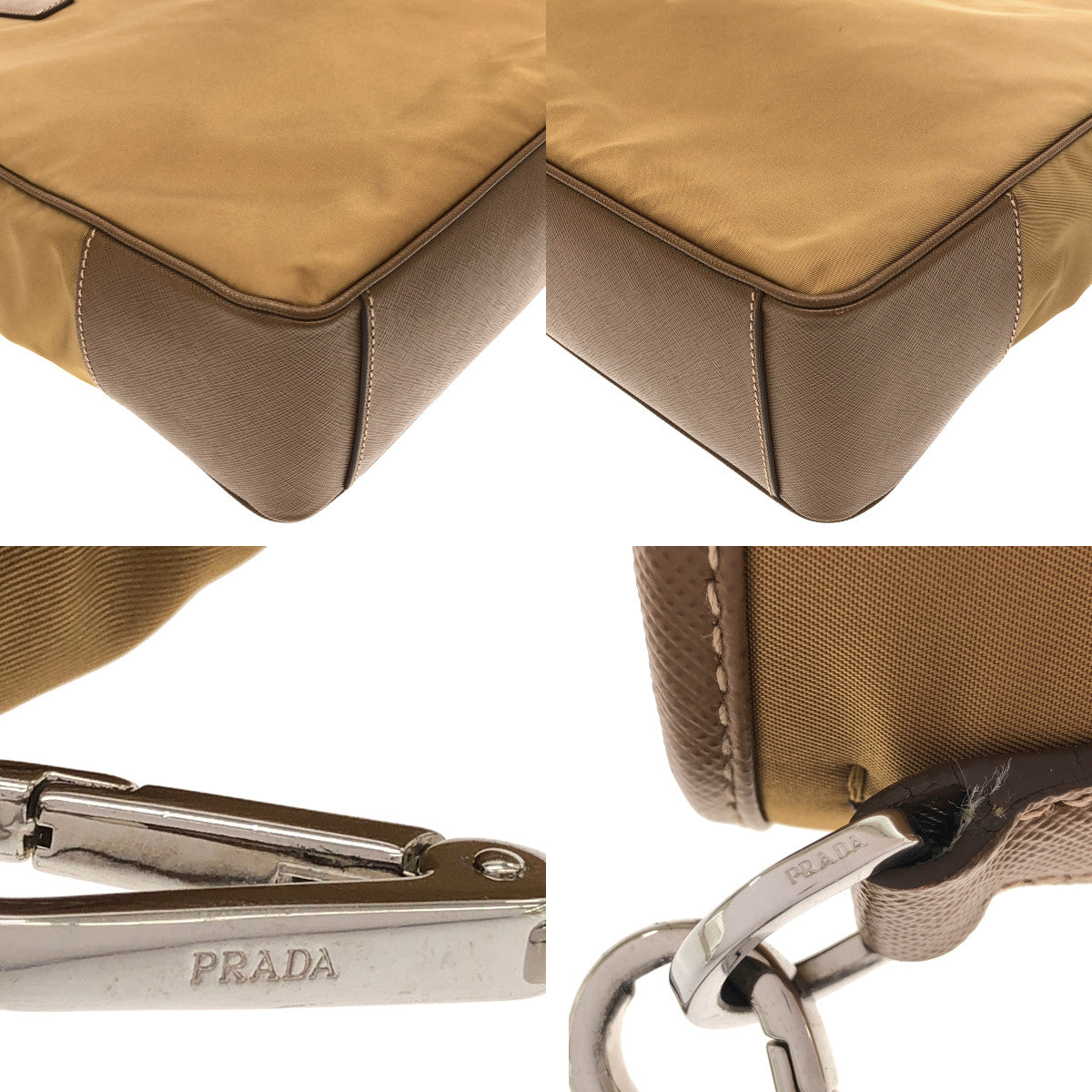 PRADA | Re-Nylon x Saffiano 皮革雙向手提包，配肩帶 / 全襯裡，帶標誌 / 男女通用 |