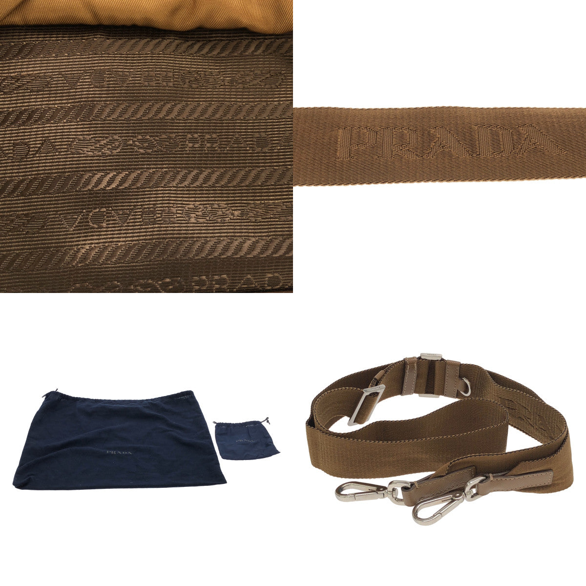 【美品】  PRADA / プラダ | Re-Nylon x サフィアーノ レザー 2way ショルダー付き トートバッグ / ロゴ総裏地 / ユニセックス | TABACCO | メンズ
