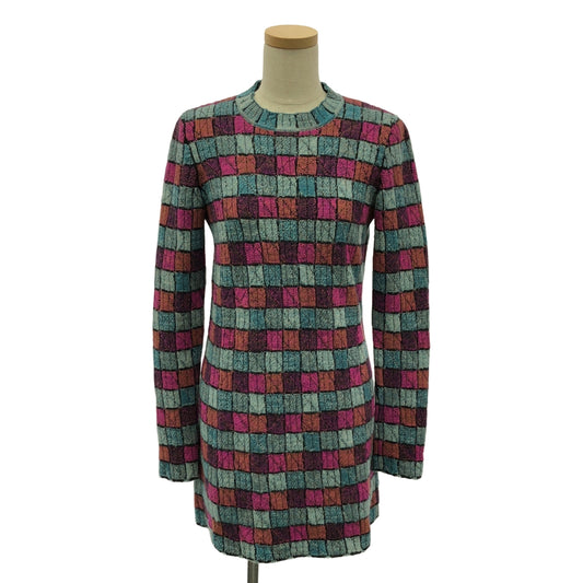 CHANEL | Back button crew neck long knit dress | 36 | Women's
