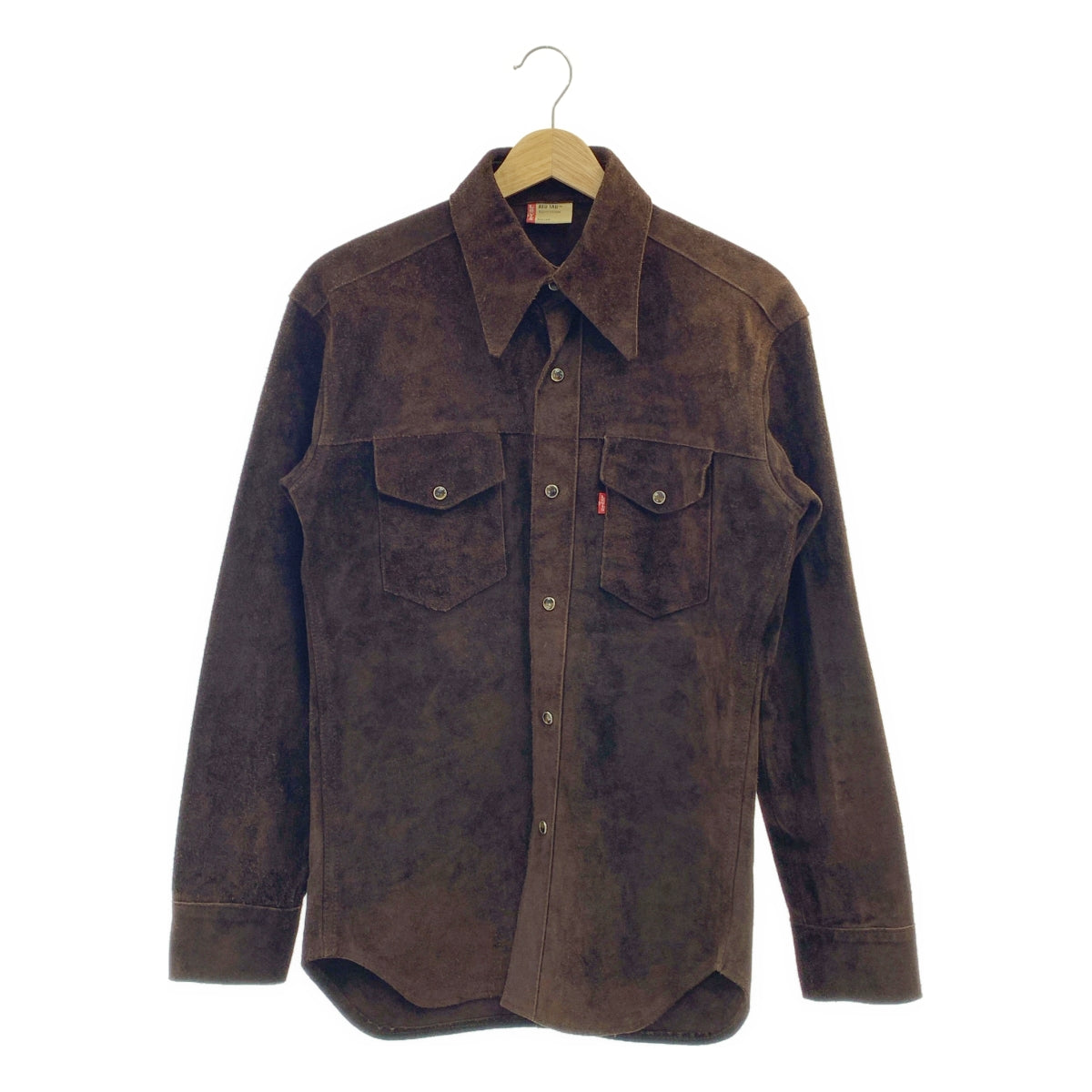 【美品】  Levi's / リーバイス | RED TAB / スエード レザー シャツ ジャケット | ダークブラウン | メンズ
