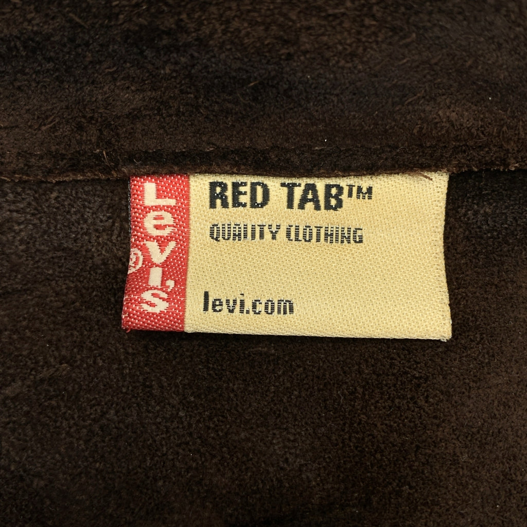 【美品】  Levi's / リーバイス | RED TAB / スエード レザー シャツ ジャケット | ダークブラウン | メンズ