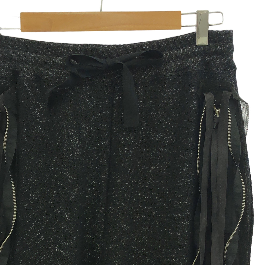 【新品】  Midorikawa / ミドリカワ | 2023SS | LAME SWEAT PANTS ラメミックス スウェットパンツ | S | BLACK LAME / ブラックラメ | メンズ