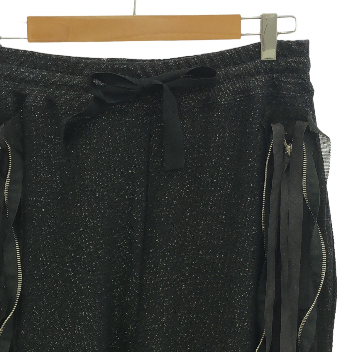 【新品】  Midorikawa / ミドリカワ | 2023SS | LAME SWEAT PANTS ラメミックス スウェットパンツ | S | BLACK LAME / ブラックラメ | メンズ