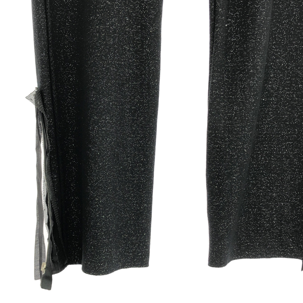 【新品】  Midorikawa / ミドリカワ | 2023SS | LAME SWEAT PANTS ラメミックス スウェットパンツ | S | BLACK LAME / ブラックラメ | メンズ