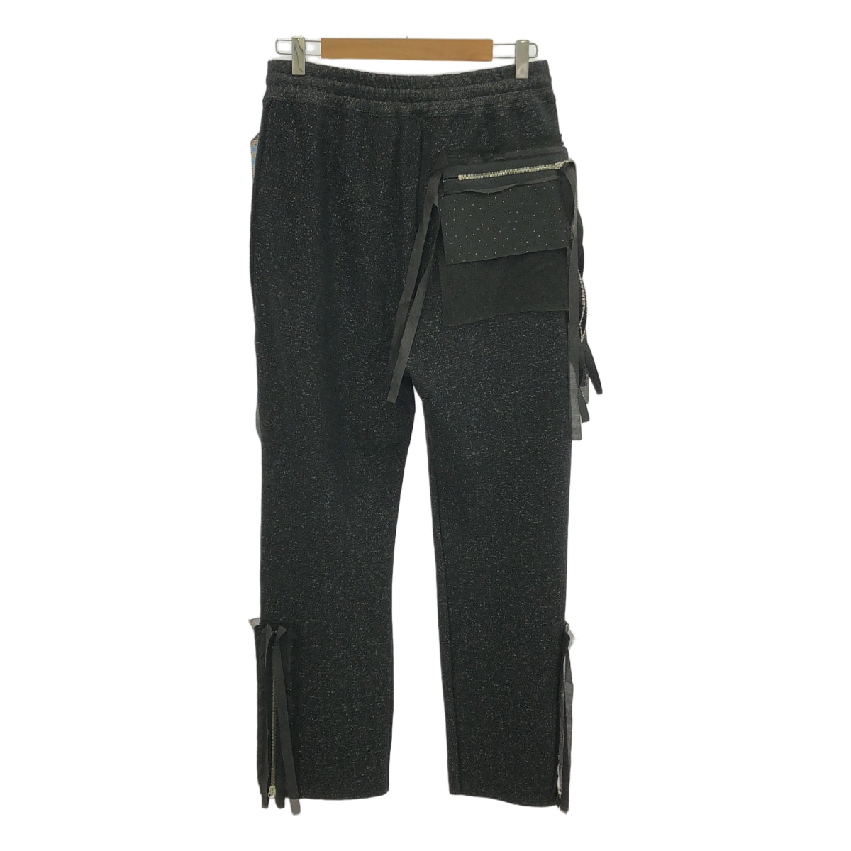 【新品】  Midorikawa / ミドリカワ | 2023SS | LAME SWEAT PANTS ラメミックス スウェットパンツ | S | BLACK LAME / ブラックラメ | メンズ