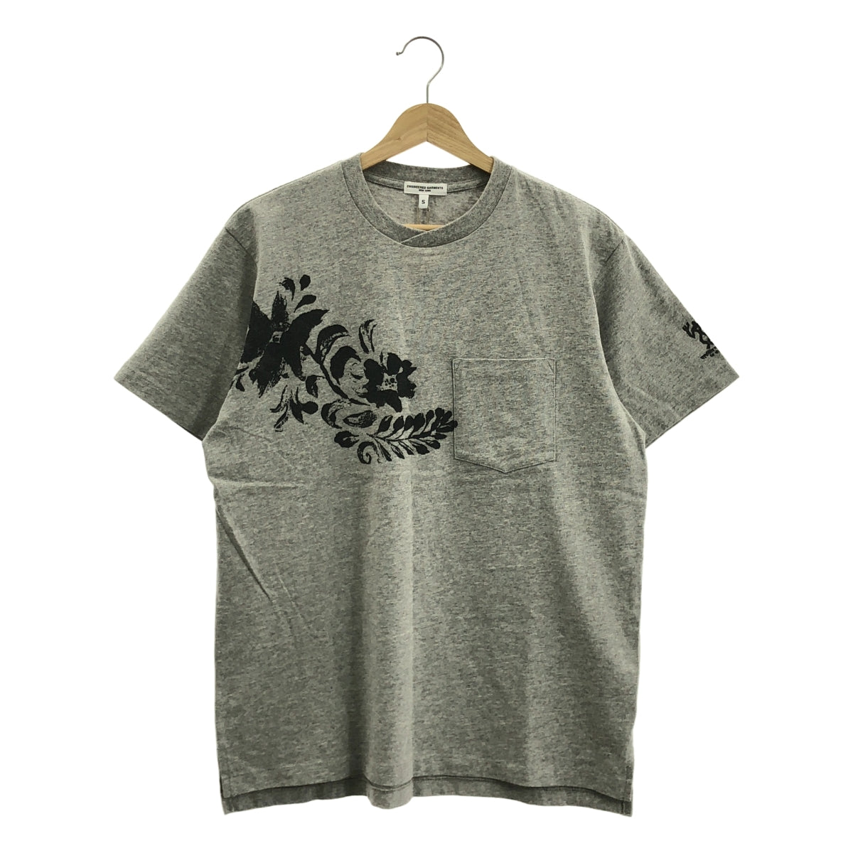 Engineered Garments / エンジニアドガーメンツ | フラワー プリント コットン Tシャツ | S |