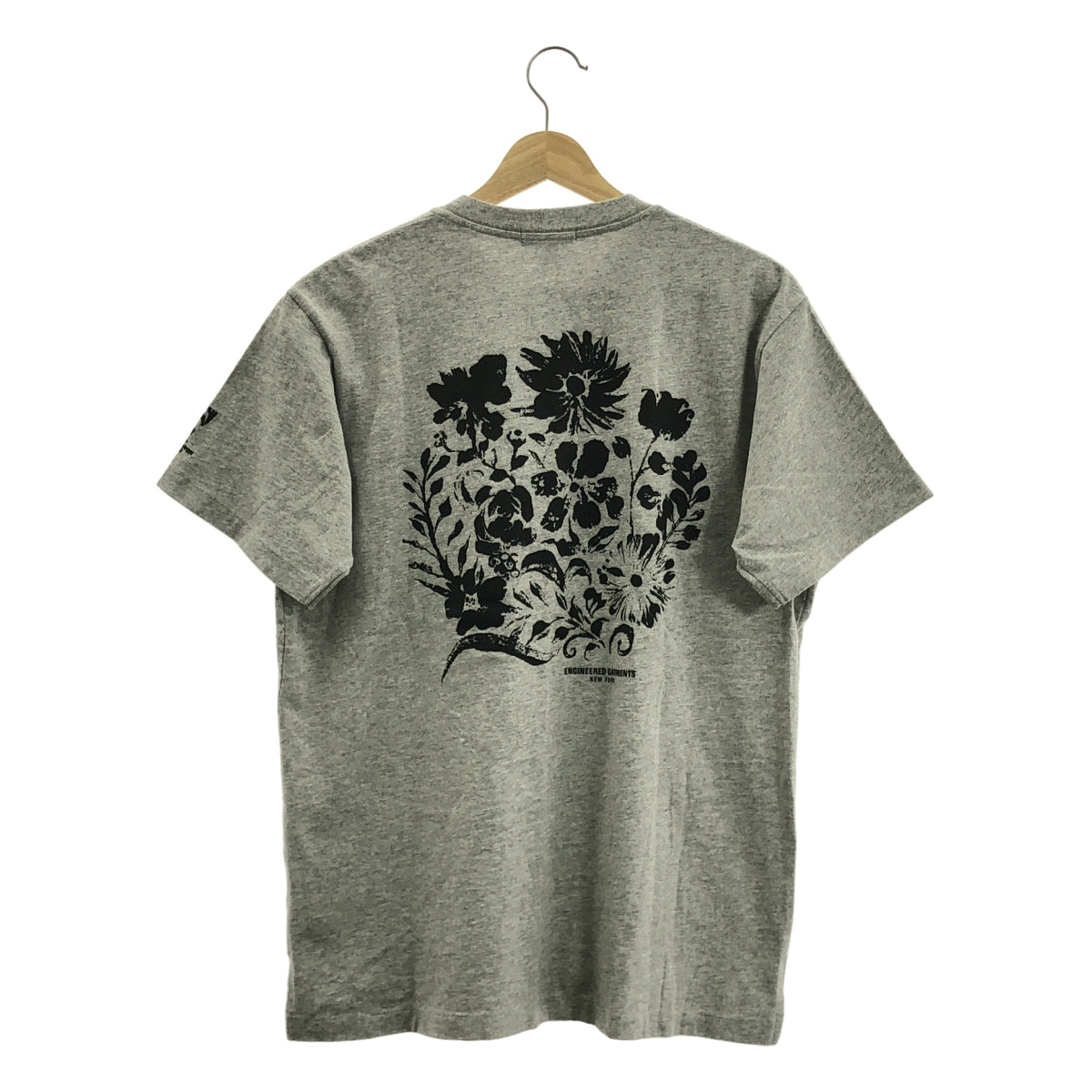 Engineered Garments / エンジニアドガーメンツ | フラワー プリント コットン Tシャツ | S |