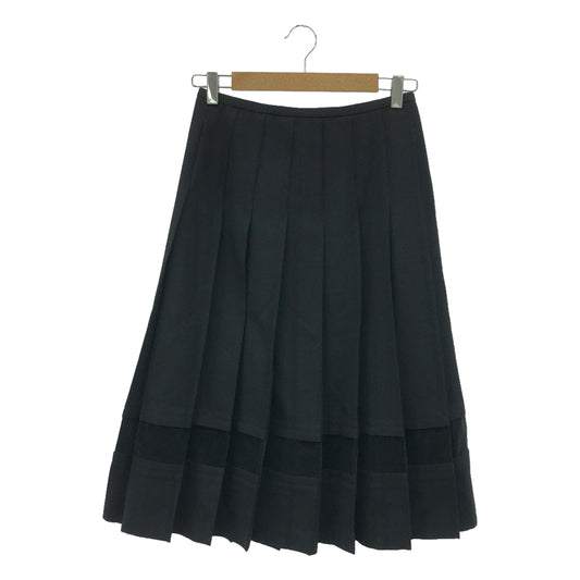 COMME des GARCONS | 2001AW | Velour side zip pleated skirt | S | Women's