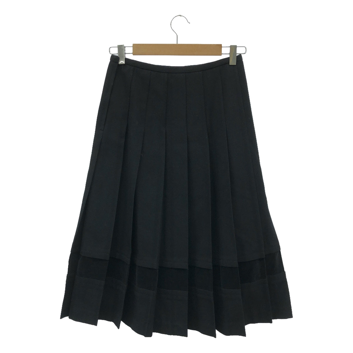 COMME des GARCONS | 2001AW | Velour side zip pleated skirt | S | Women's