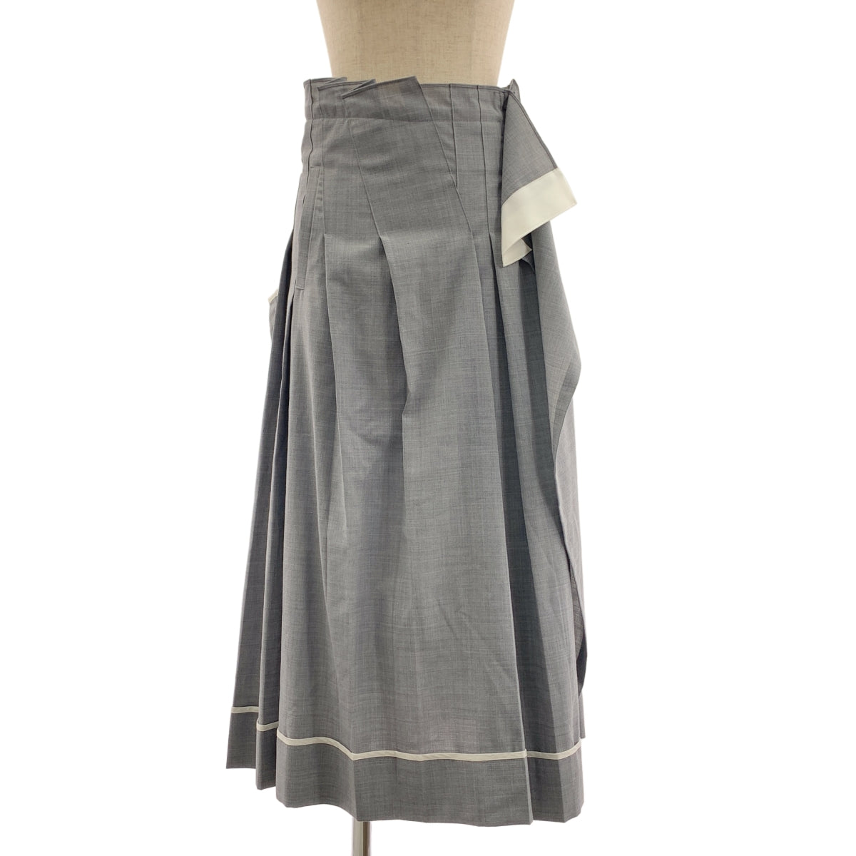 sacai / サカイ | ZIP Suiting Skirt ジップ プリーツ スカート | 1 | レディース