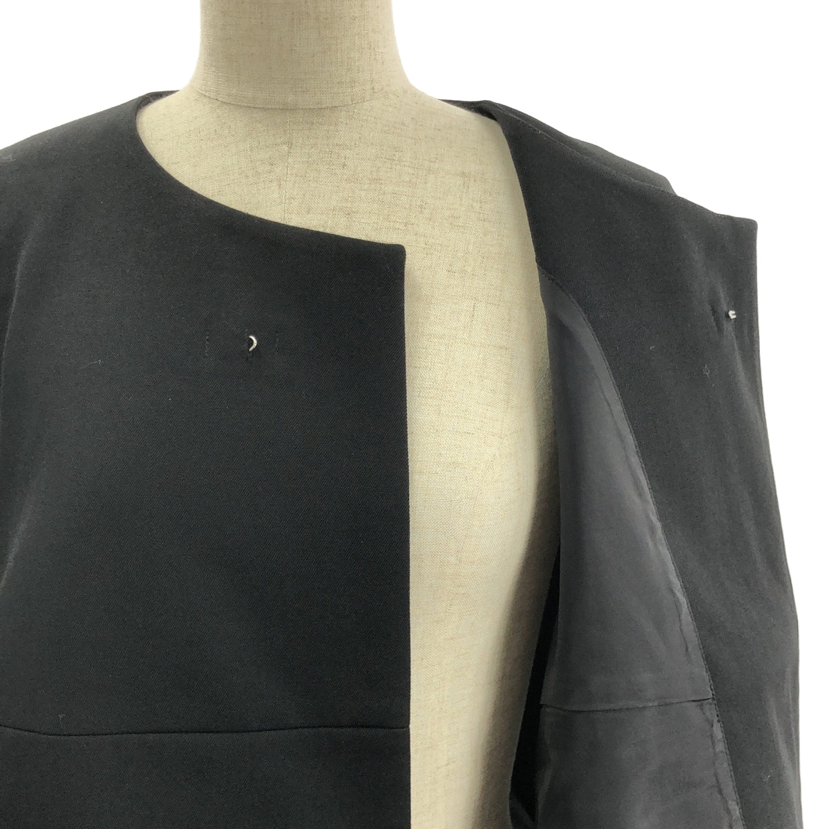 COMME des GARCONS / コムデギャルソン | 2024SS | 変形 ワイドスリーブ ノーカラー シングル ジャケット / 総裏地 | M | レディース