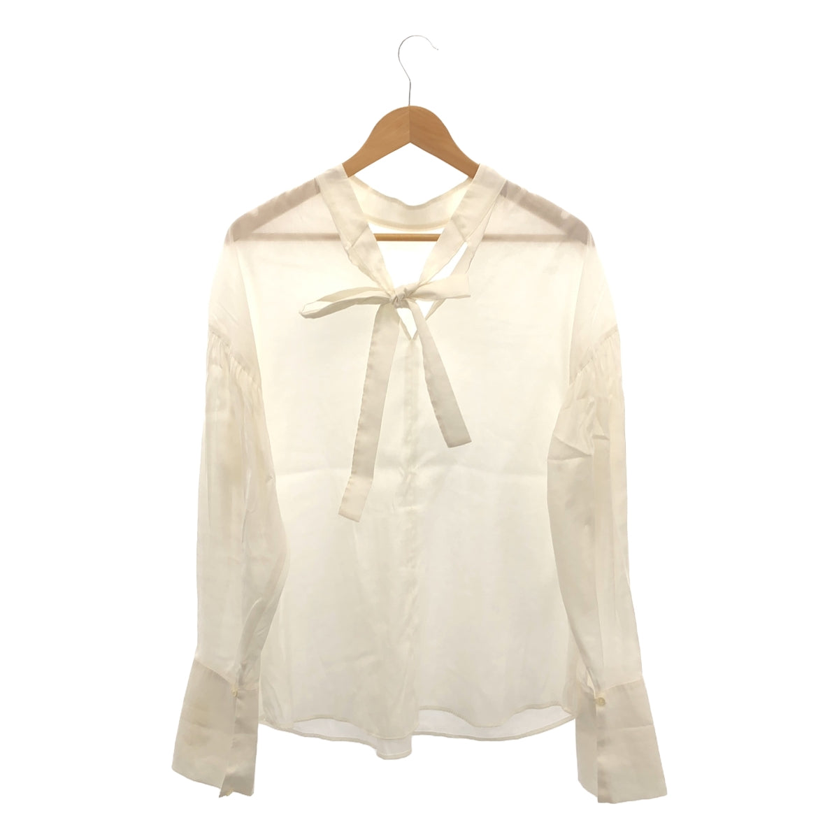 deres | 2023SS | Back ribbon sheer pullover blouse | F | White | Women's