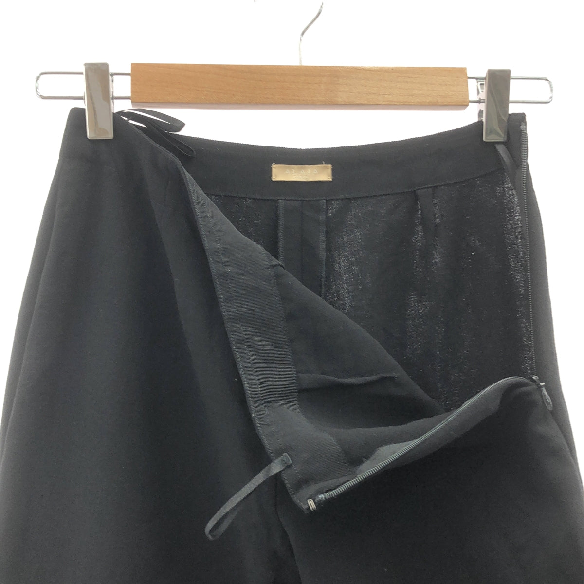 ALAIA / アライア | サイドジップ ウール テーパードパンツ | 38 | ブラック | レディース