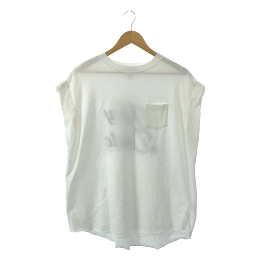 Americana | Back Print N/S Pocket T Roll-up T-shirt | F | White | Women's