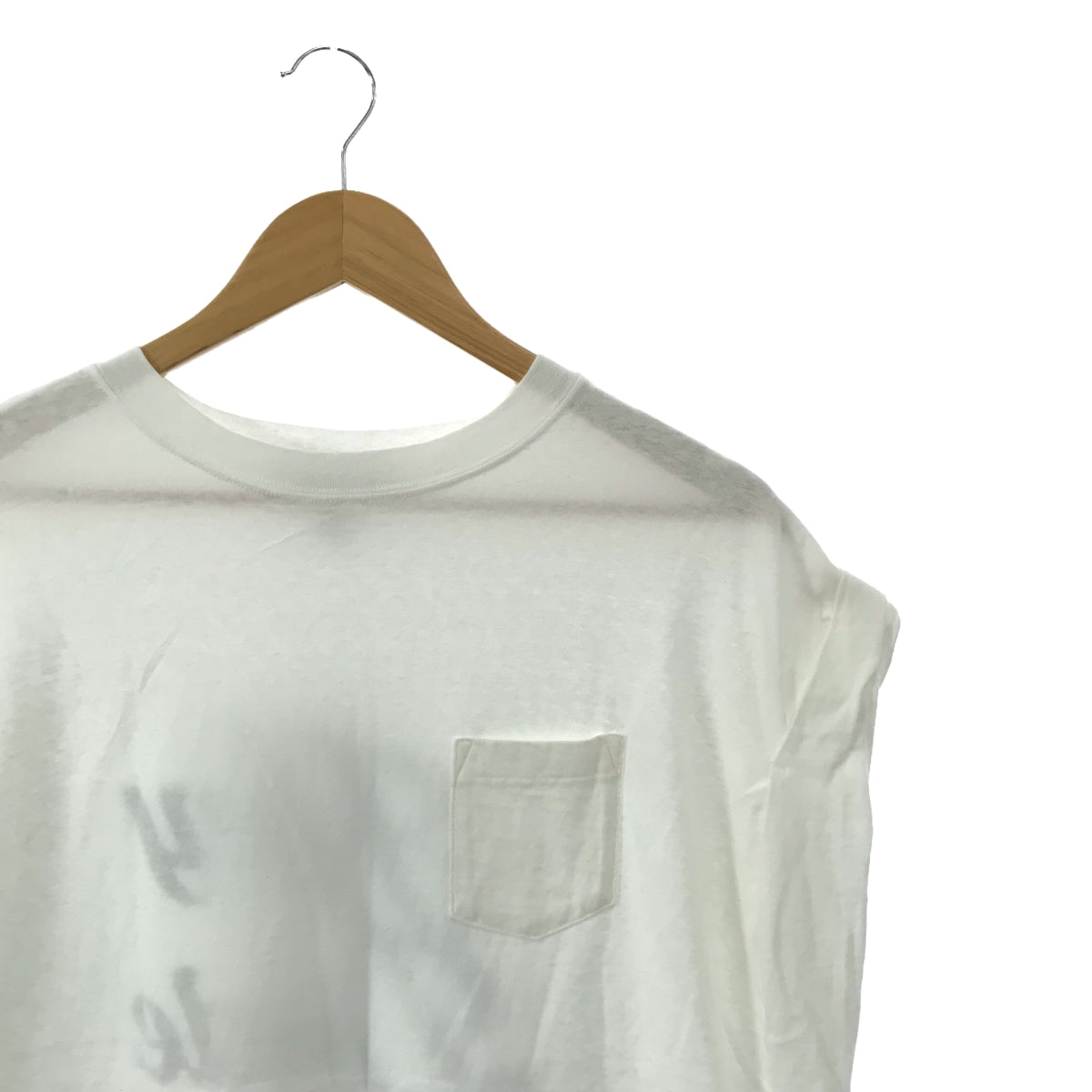 Americana | Back Print N/S Pocket T Roll-up T-shirt | F | White | Women's