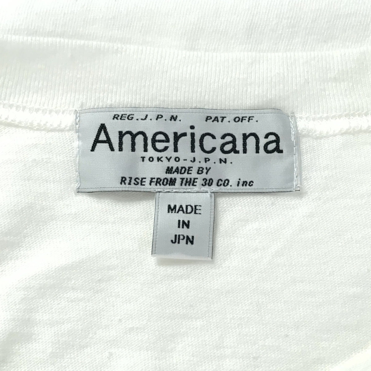 Americana / アメリカーナ | Back Print N/S Pocket T ロールアップTシャツ | F | ホワイト | レディース