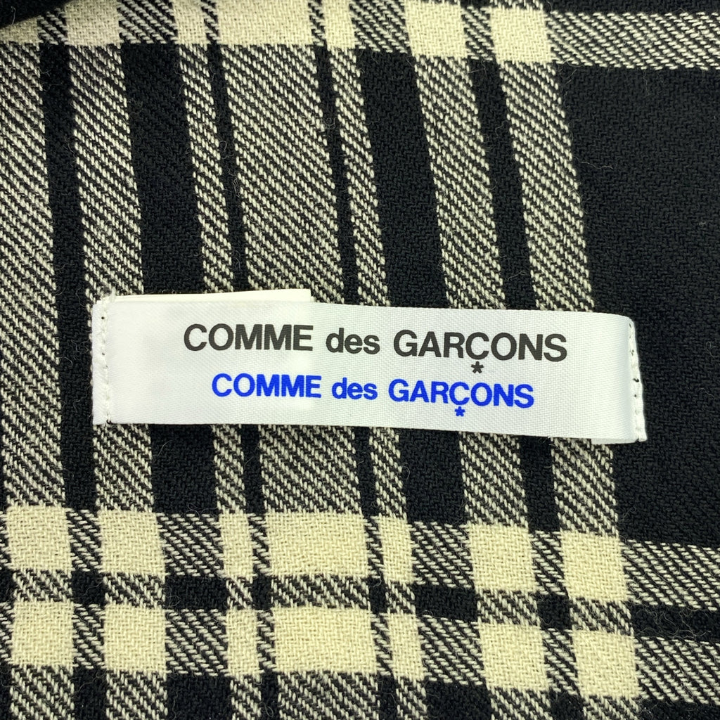 [品相良好] COMME des GARCONS COMME des GARCONS / Comme Comme |大格紋圍巾 |黑色/米白色