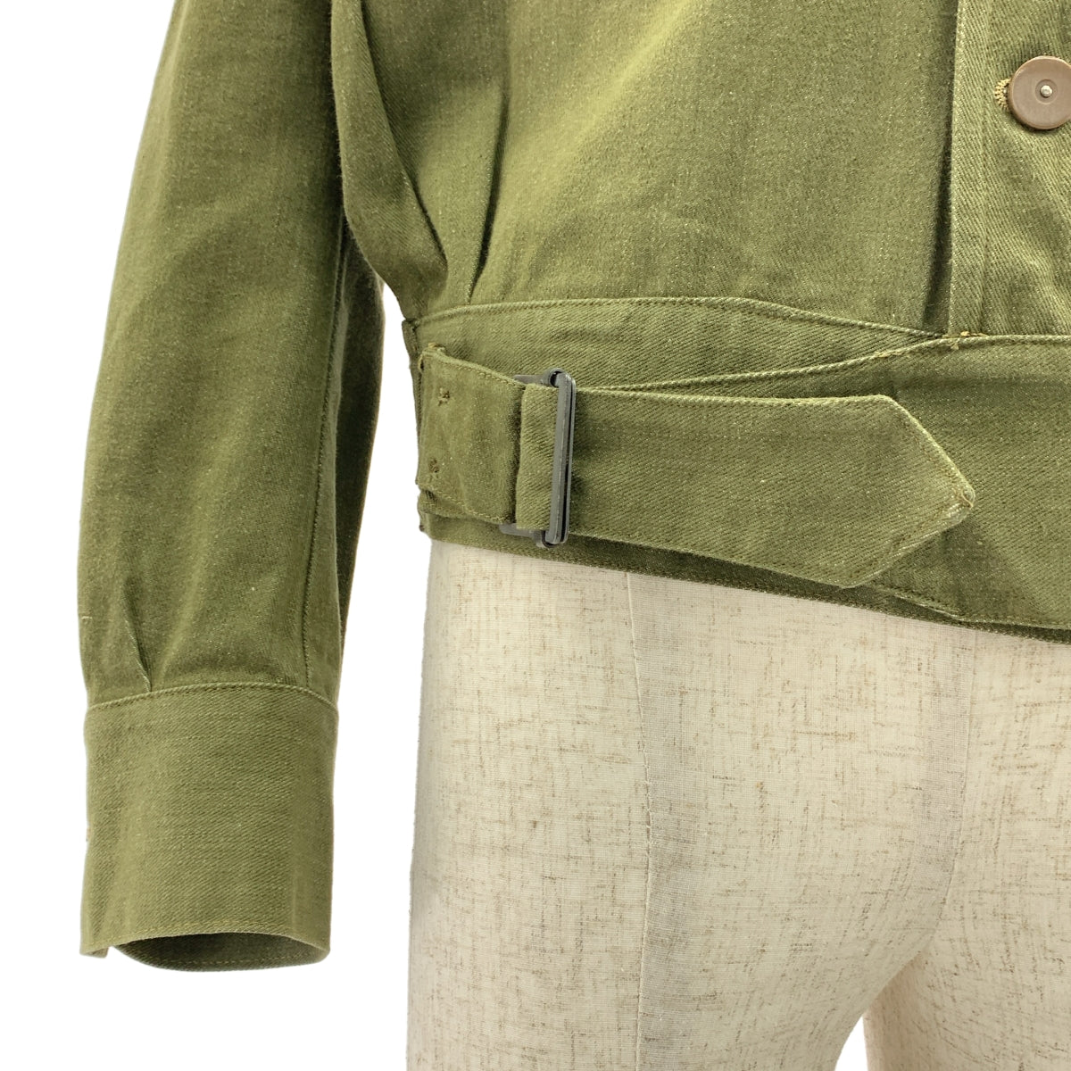 VINTAGE / ヴィンテージ古着 | 1950s | British Army Green Denim Battle Dress Jacket  / イギリス軍 グリーンデニム バトルドレス ジャケット | 7 | メンズ