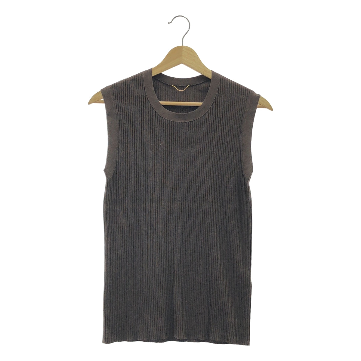 [狀況極佳] MUSE de Deuxieme Classe | 2025SS | 最新美妝 / 圓領針織上衣 | F碼 | 棕色 | 女款