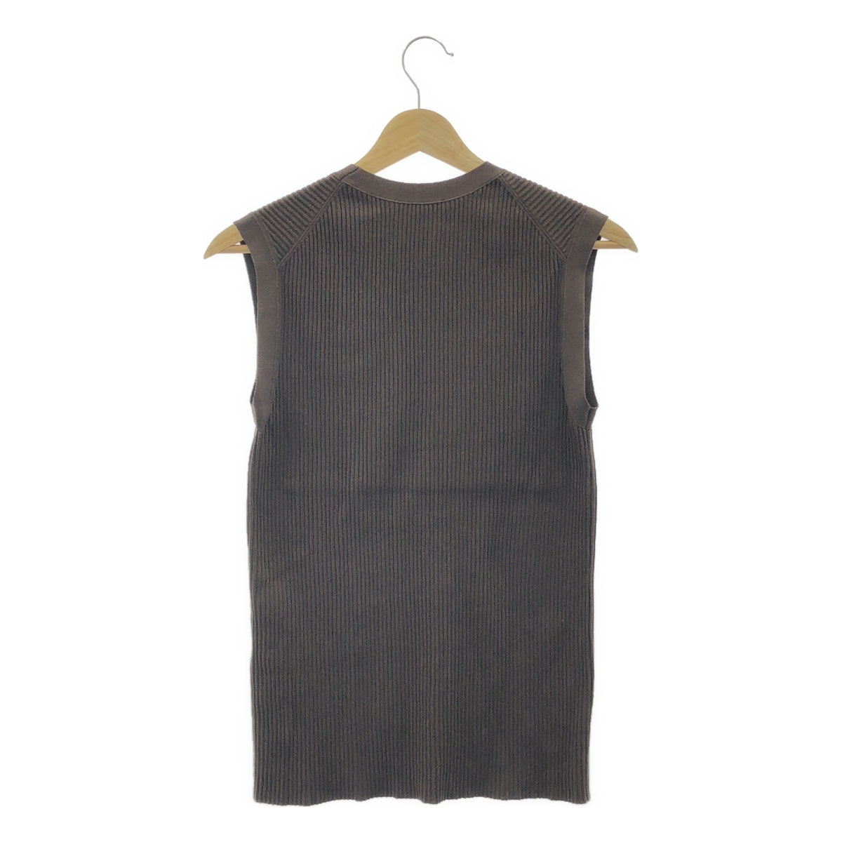 [狀況極佳] MUSE de Deuxieme Classe | 2025SS | 最新美妝 / 圓領針織上衣 | F碼 | 棕色 | 女款