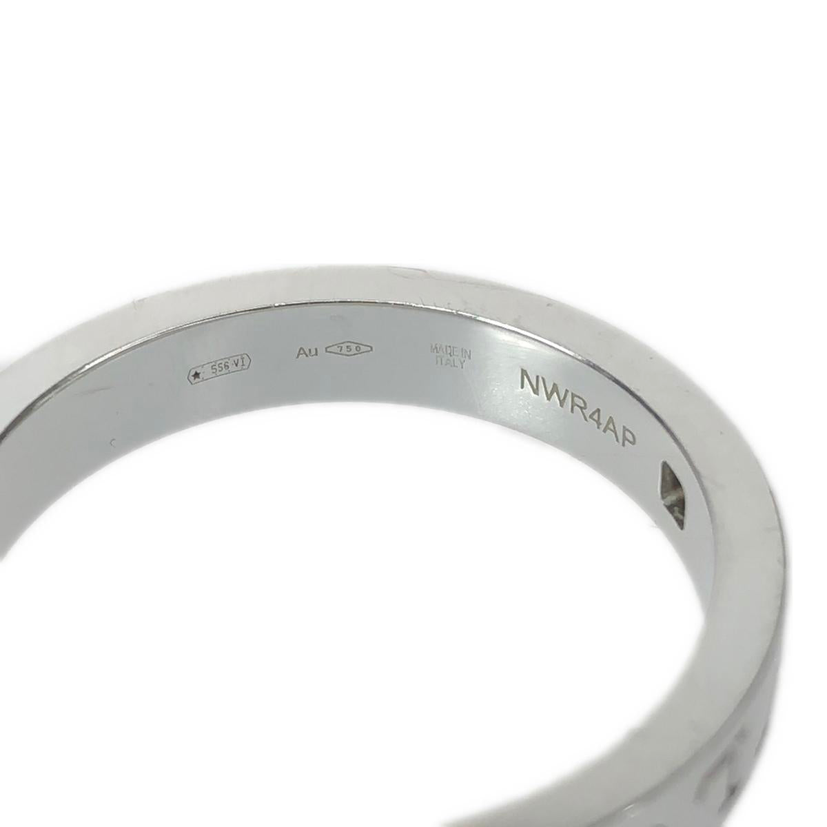 BVLGARI / Bulgari | 1PD double logo ring / Au750 | White gold | Men's