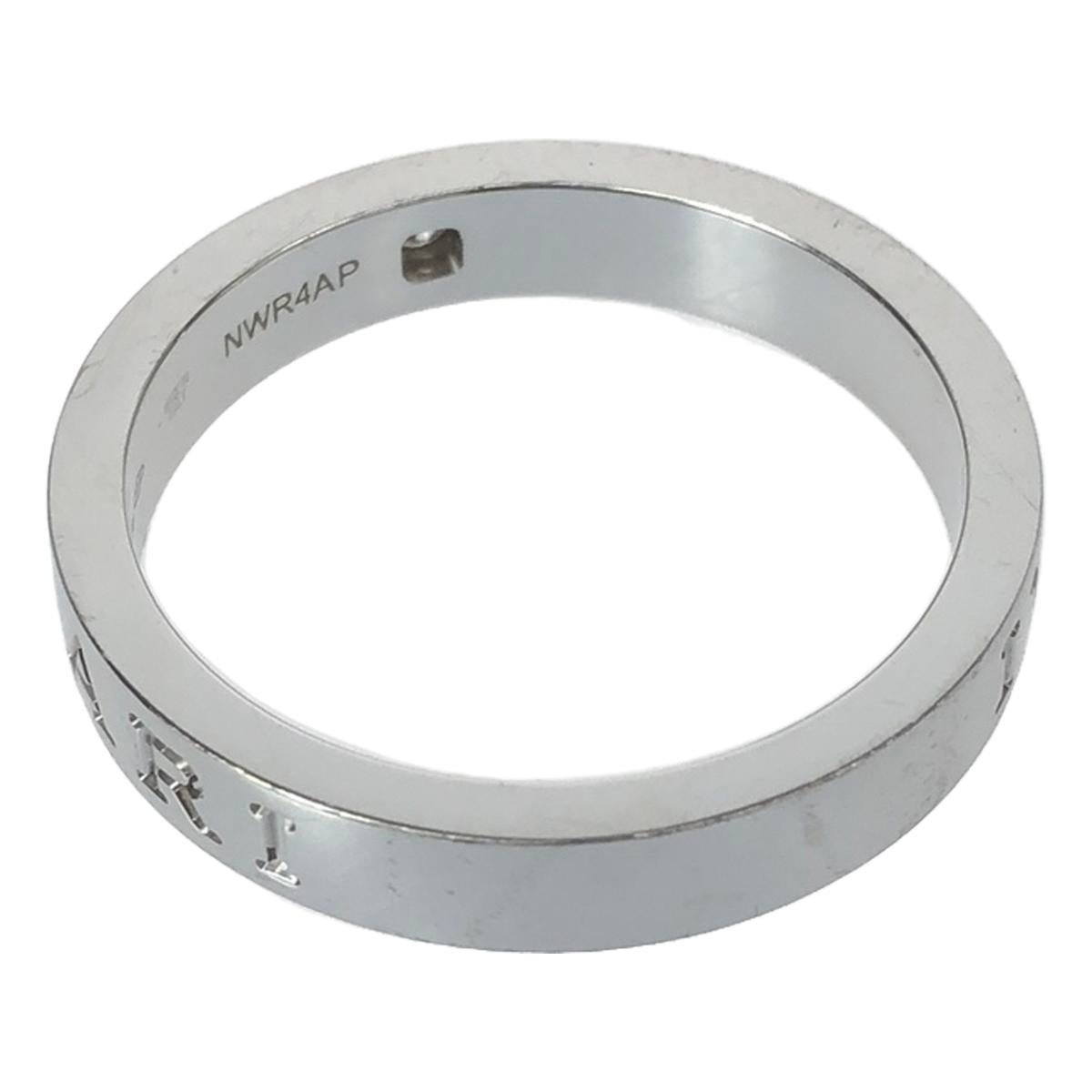 BVLGARI / Bulgari | 1PD double logo ring / Au750 | White gold | Men's