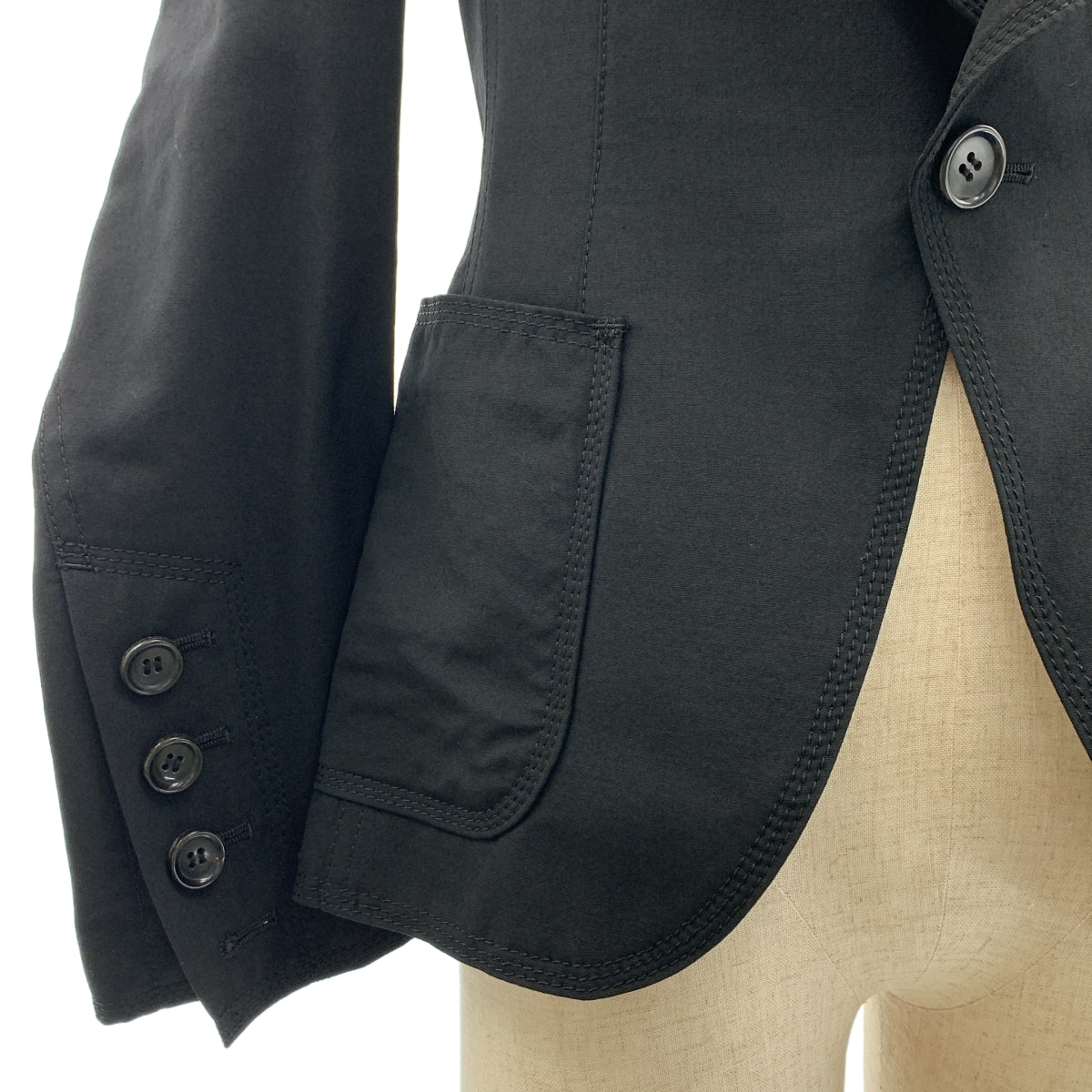JUNYA WATANABE COMME des GARCONS / 준야와타나베 | 2005SS | 변형 1B 싱글 브레스트 테일러드 재킷 / 총 안감 | S |
