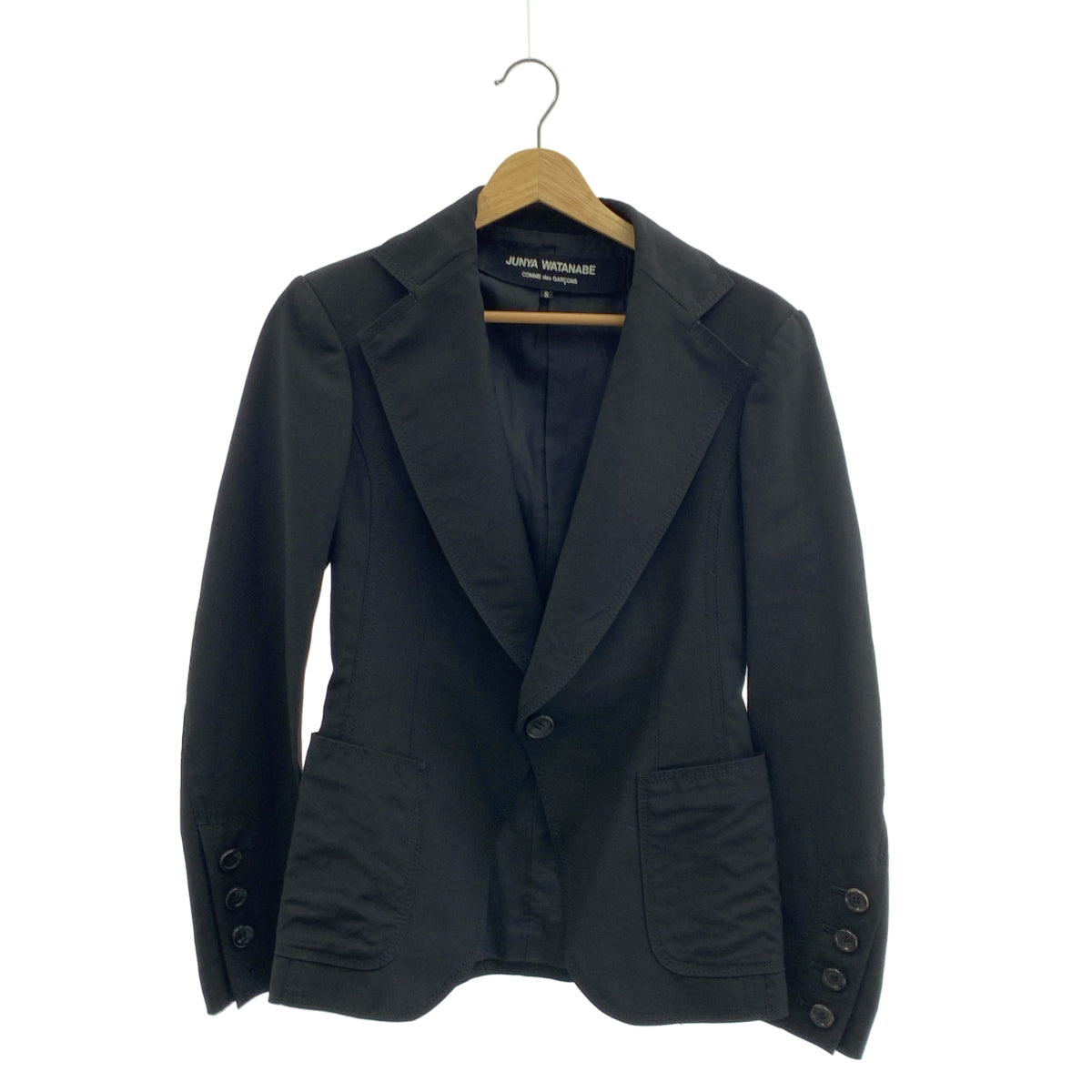 JUNYA WATANABE COMME des GARCONS / 준야와타나베 | 2005SS | 변형 1B 싱글 브레스트 테일러드 재킷 / 총 안감 | S | 블랙 | 여성