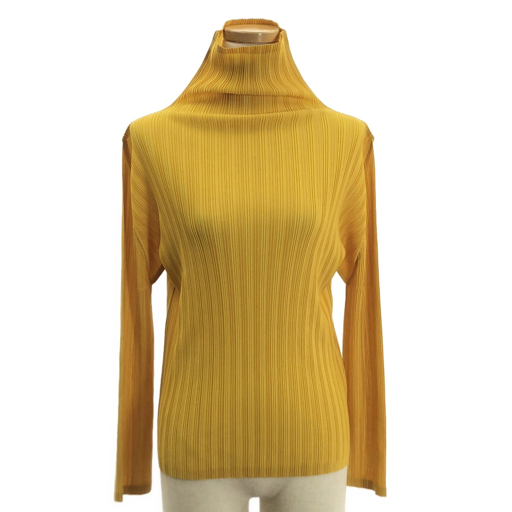 PLEATS PLEASE ISSEY MIYAKE / プリーツプリーズイッセイミヤケ | ハイネック プルオーバー トップス | 3 | イエロー | レディース