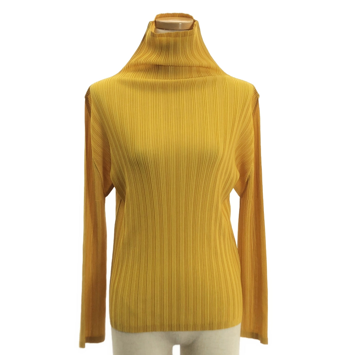 PLEATS PLEASE ISSEY MIYAKE / プリーツプリーズイッセイミヤケ | ハイネック プルオーバー トップス | 3 | イエロー | レディース
