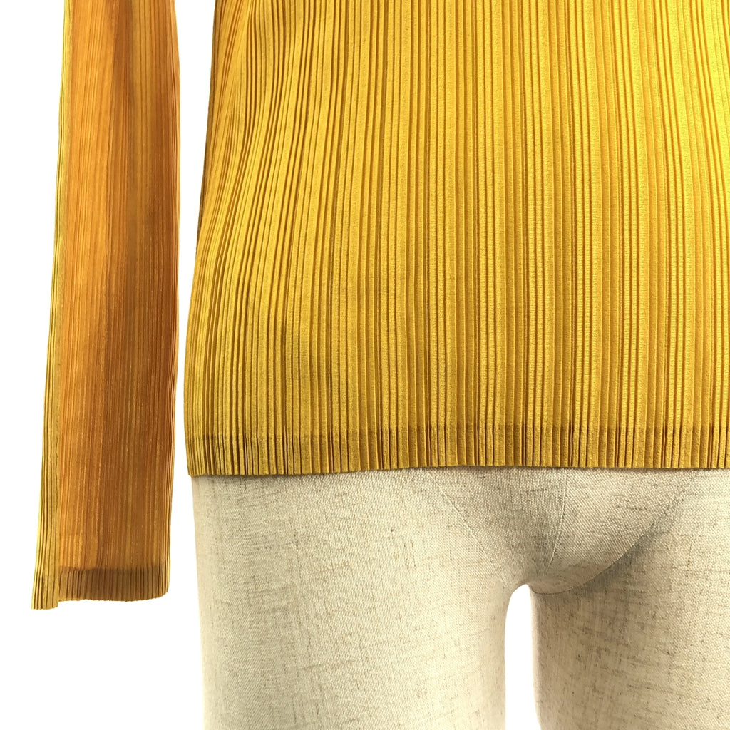 PLEATS PLEASE ISSEY MIYAKE / プリーツプリーズイッセイミヤケ | ハイネック プルオーバー トップス | 3 | イエロー | レディース