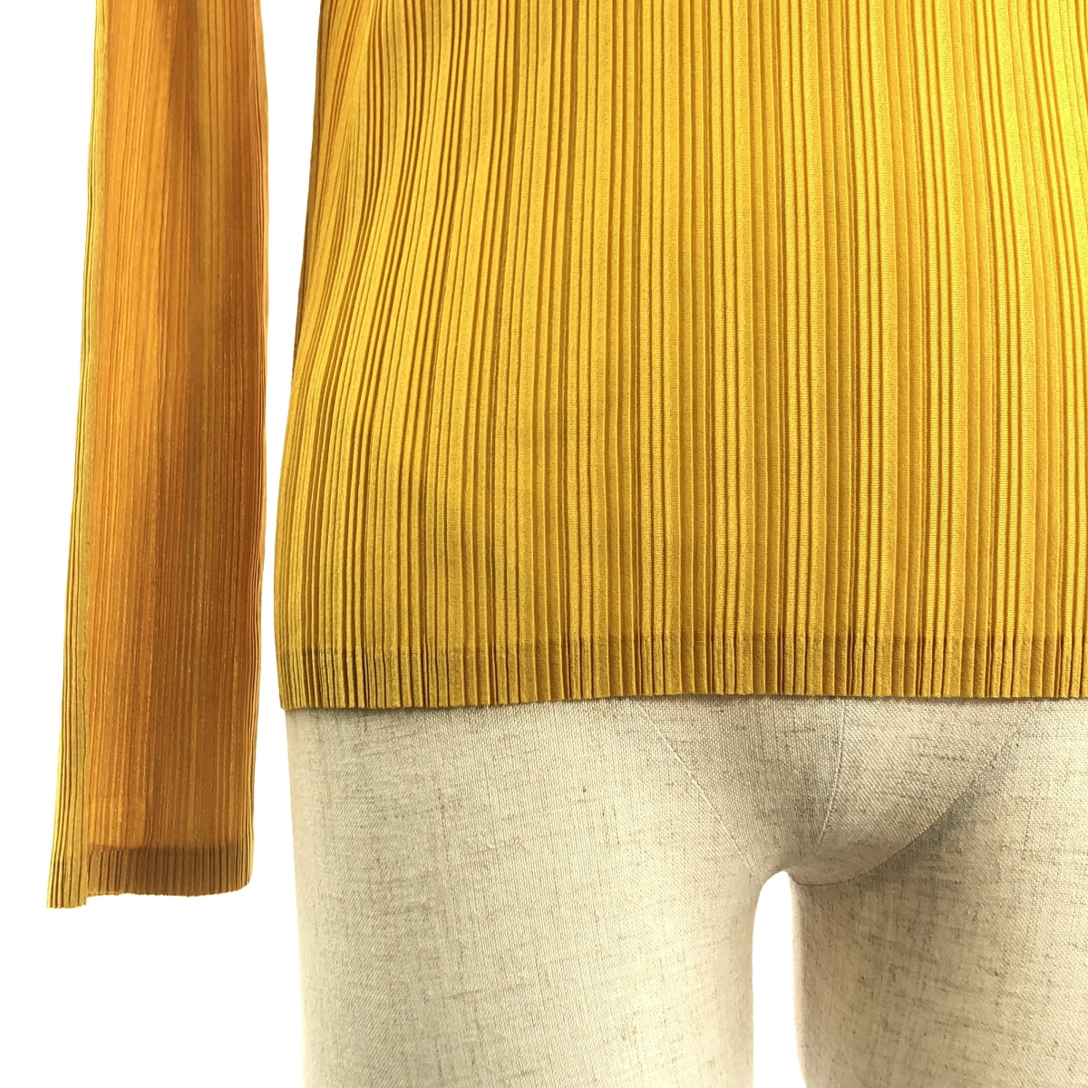 PLEATS PLEASE ISSEY MIYAKE / プリーツプリーズイッセイミヤケ | ハイネック プルオーバー トップス | 3 | イエロー | レディース
