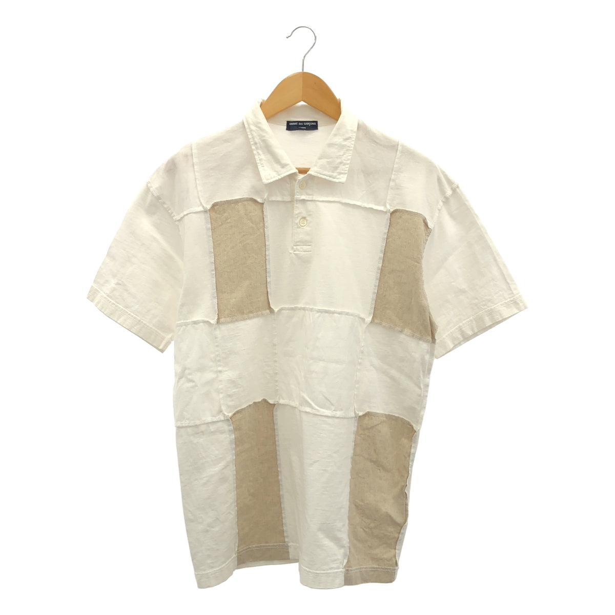 COMME des GARCONS HOMME / コムデギャルソンオム | 2007SS | フロント パッチワーク ポロシャツ | M |