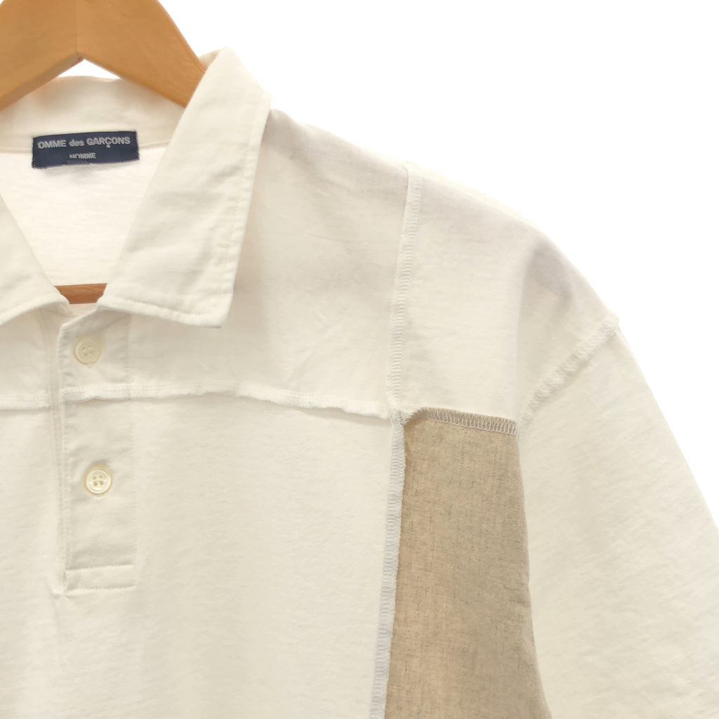 COMME des GARCONS HOMME / 콤데 갤슨 옴므 | 2007SS | 전면 패치 워크 폴로 셔츠 | M | 남성
