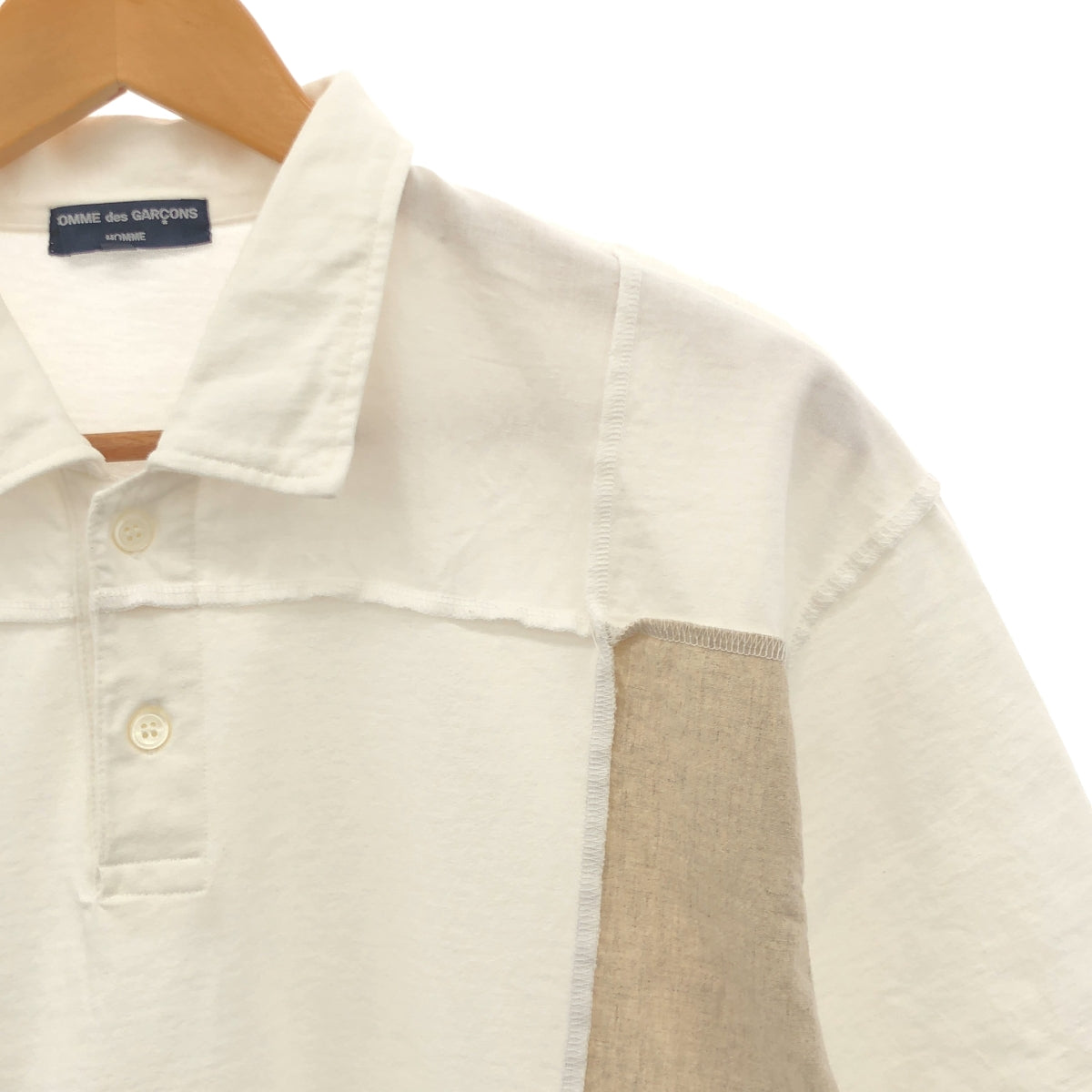 COMME des GARCONS HOMME / コムデギャルソンオム | 2007SS | フロント パッチワーク ポロシャツ | M |