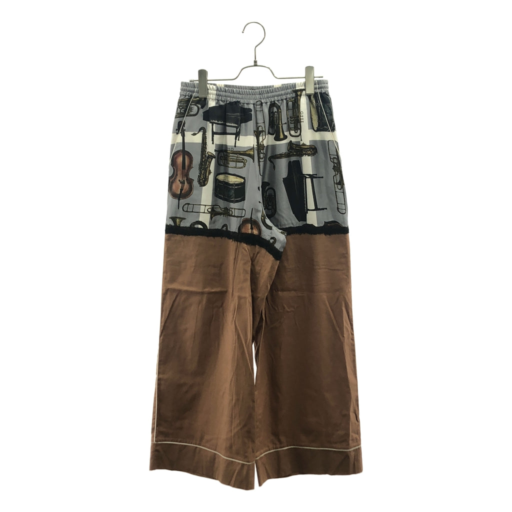 UNDER COVER / 언더커버 | 2017SS | PORTRAIT IN JAZZ / 실크 프린트 이지 와이드 팬츠 | 1 | 여성