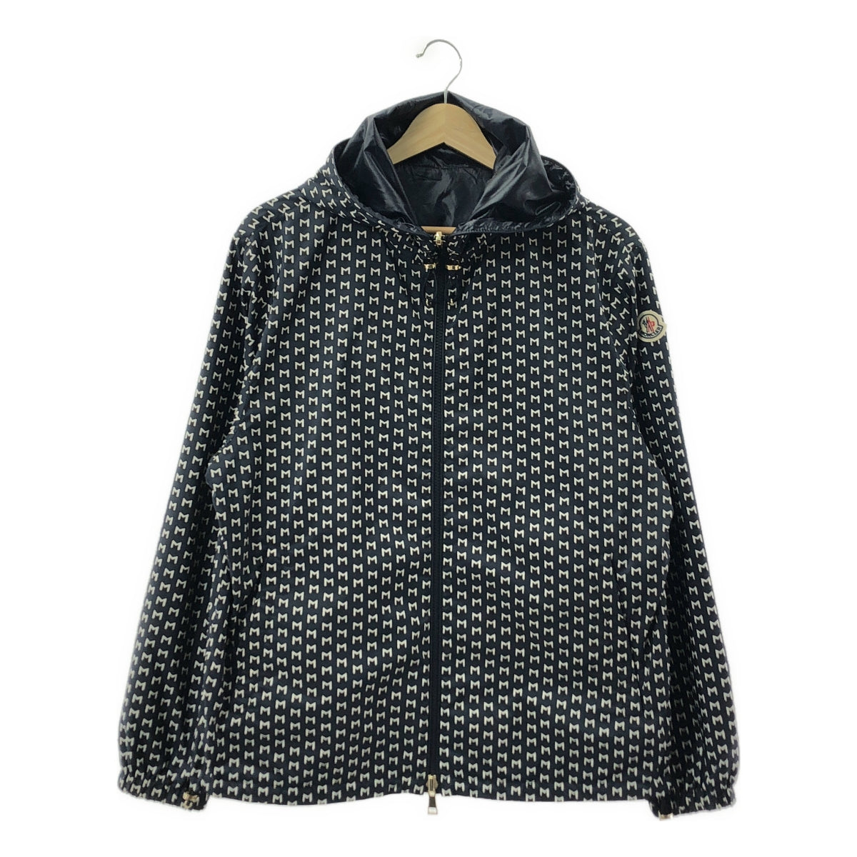 【美品】  MONCLER / モンクレール | 2024 SS | IDEO GIUBBOTTO / Logo Jacket ロゴ リバーシブル フーデッドジャケット | 0 | ネイビー/ホワイト | レディース