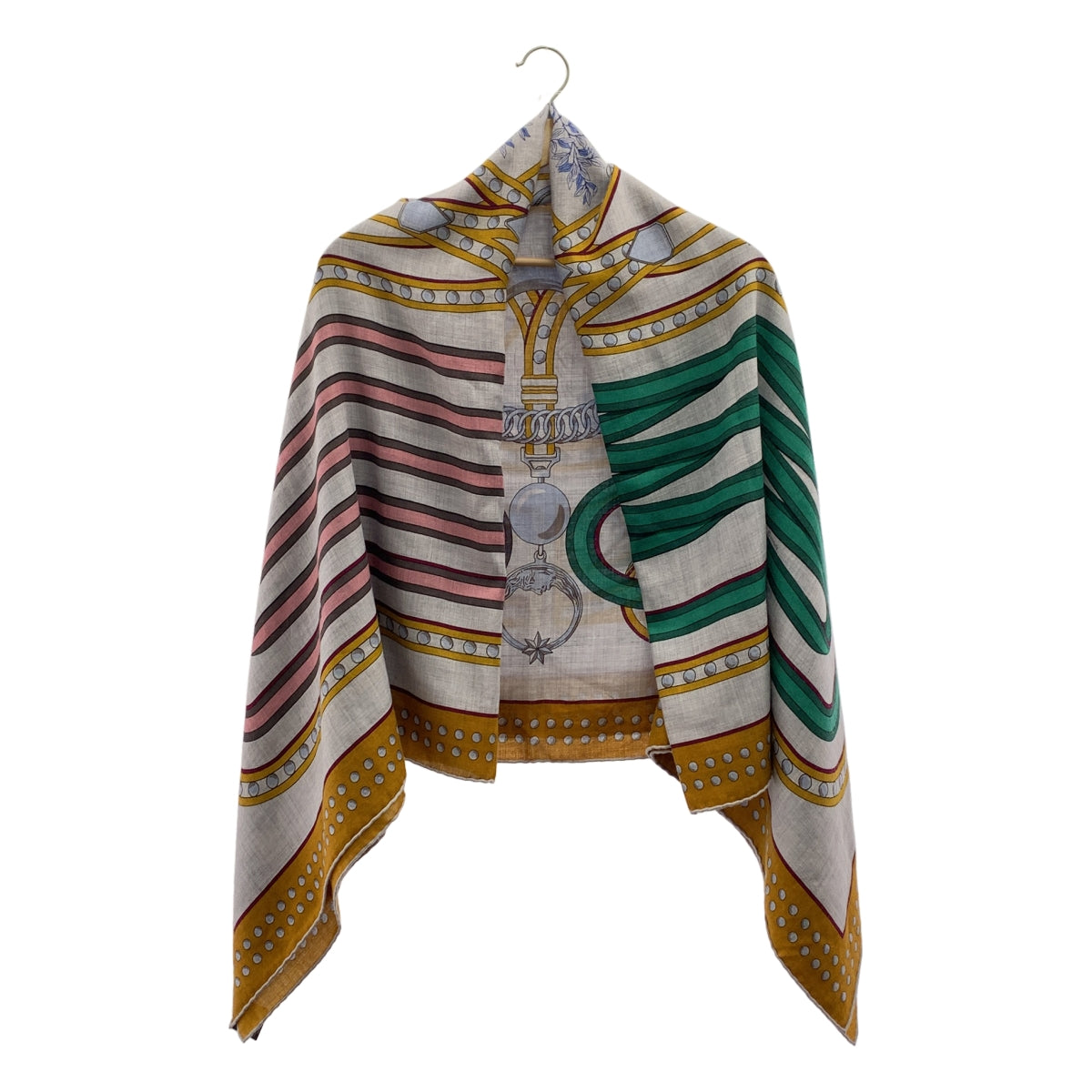 【美品】  HERMES / エルメス | 2022SS | GRAND TRALALA / グラントゥラララ  カレ140 カシミヤ シルク 大判 スカーフ ストール ショール | マルチカラー