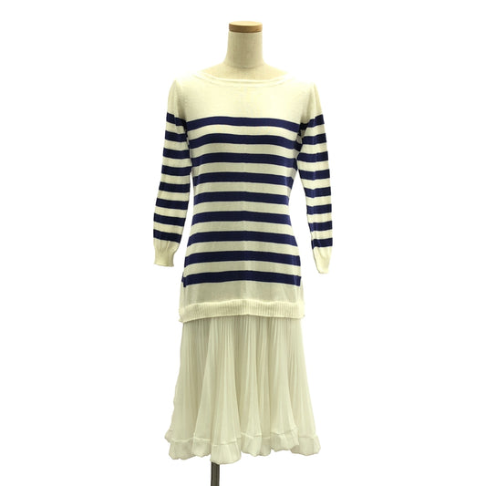 JUNYA WATANABE COMME des GARCONS / Junya Watanabe | 2011SS | Pleated striped knit dress | XS | Women's