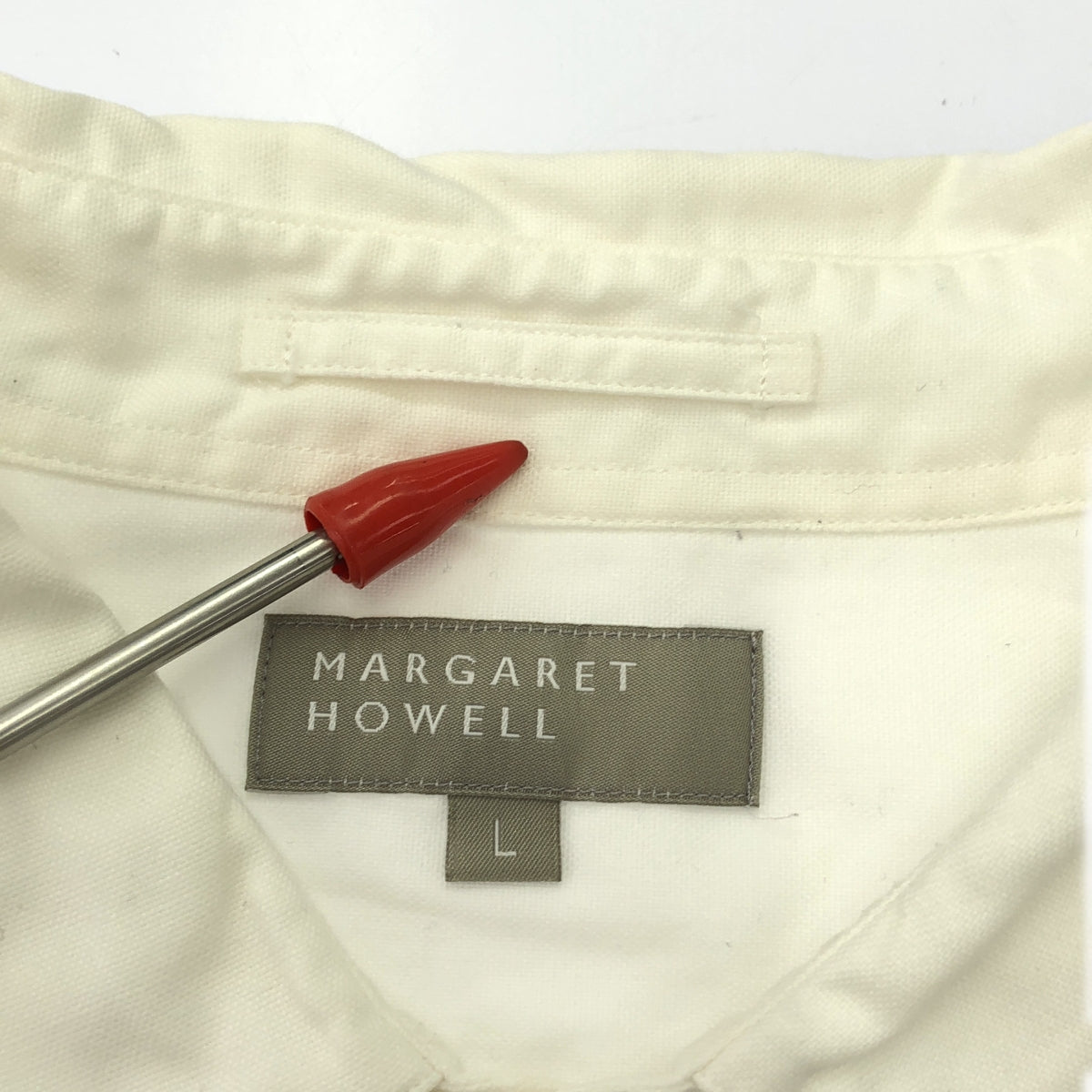 MARGARET HOWELL / マーガレットハウエル | コットン リネン レギュラーカラー シャツ | L | メンズ