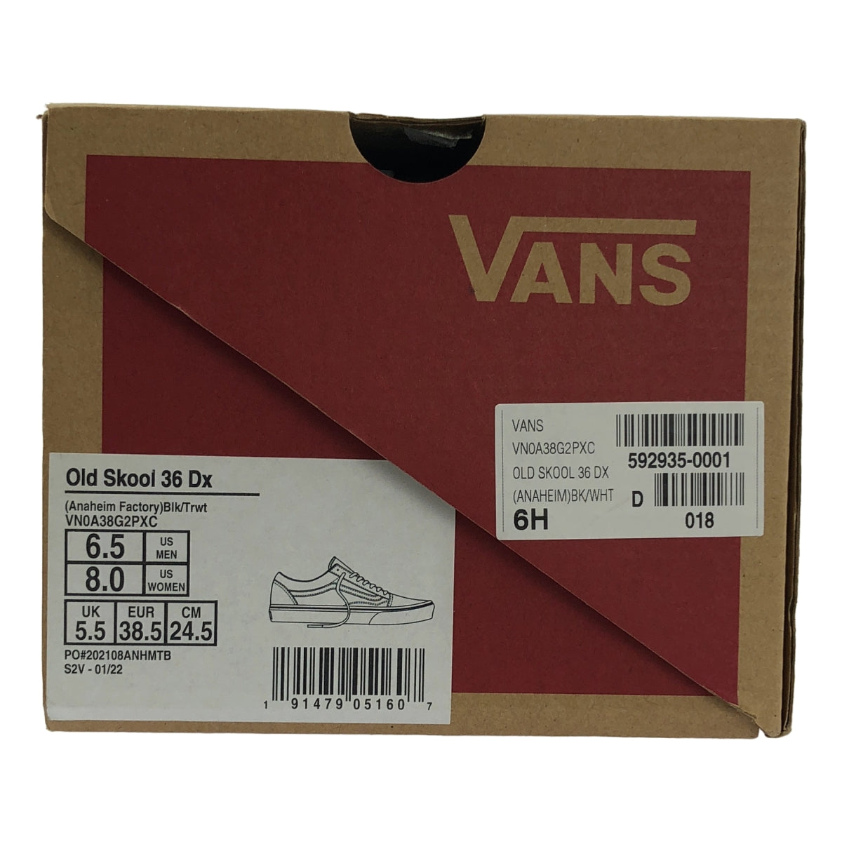 【新品】  VANS / バンズ | OLD SKOOL 36 DX ANAHEIM FACTORY オールドスクール 36 デラックス アナハイムファクトリー スニーカー | 24.5 | ブラック | レディース