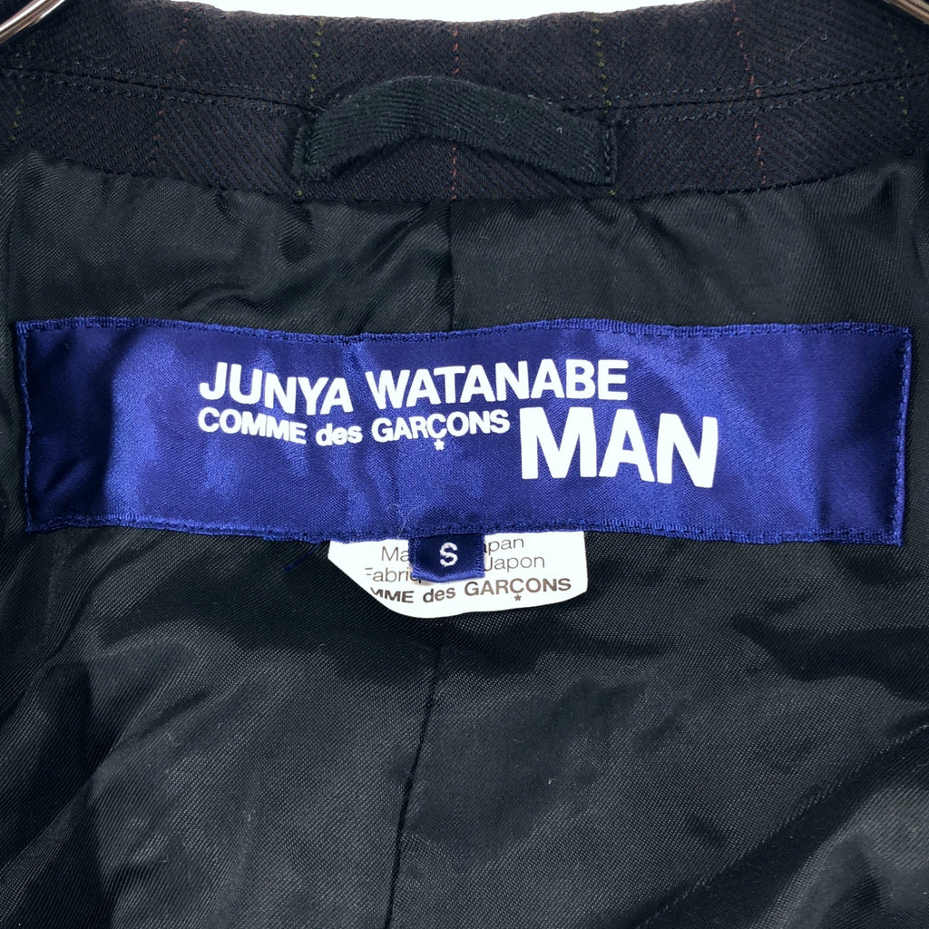 JUNYA WATANABE COMME des GARCONS MAN / ジュンヤワタナベコムデギャルソンマン | 2008AW | ナイロン コットン ツイル ストライプ 2B テーラードジャケット | S | メンズ