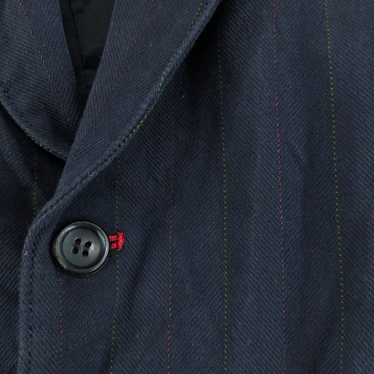 JUNYA WATANABE COMME des GARCONS MAN / ジュンヤワタナベコムデギャルソンマン | 2008AW | ナイロン コットン ツイル ストライプ 2B テーラードジャケット | S | メンズ