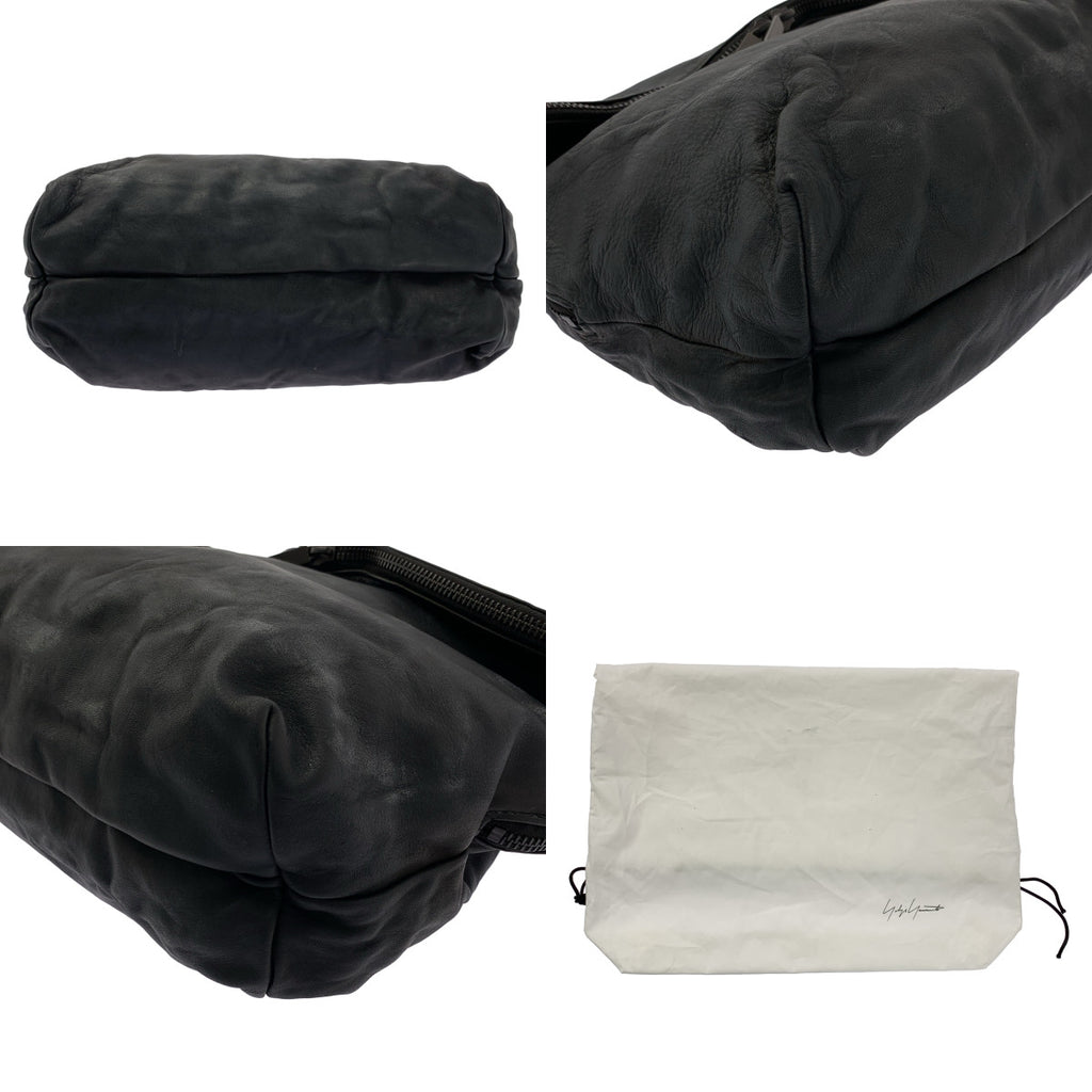 YOHJI YAMAMOTO POUR HOMME / 요우지야마모토풀 옴므 | 2025SS | PRODUCT DYEING HORSE FLAP SHOULDER BAG 가죽 숄더백 |