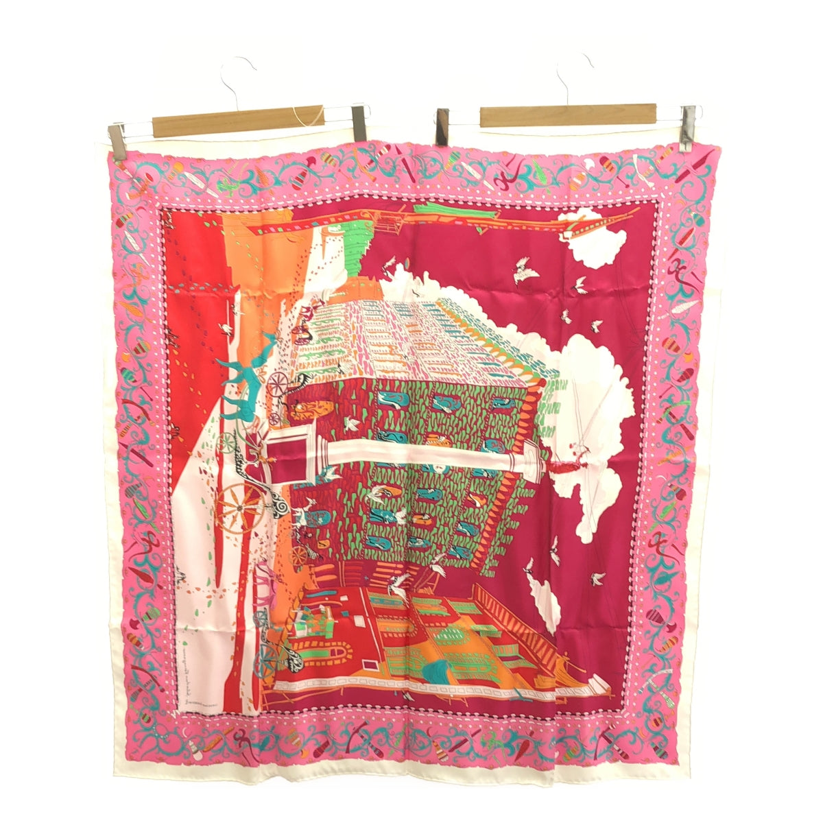 【美品】  Salvatore Ferragamo / サルヴァトーレフェラガモ | スピーニ・フェローニ宮殿 シルク スカーフ | マルチカラー