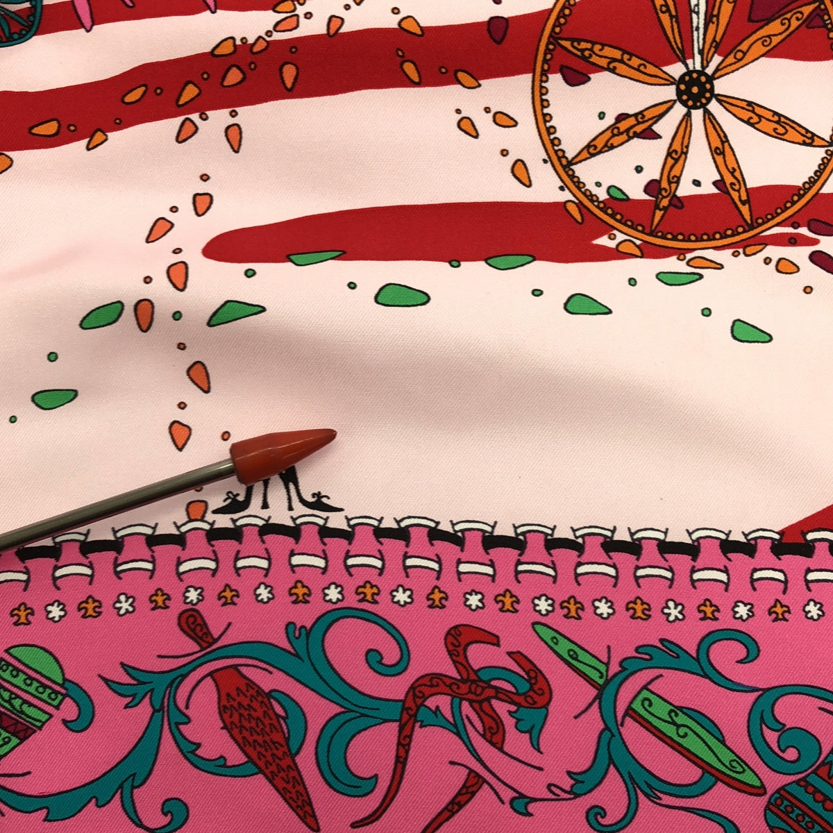 【美品】  Salvatore Ferragamo / サルヴァトーレフェラガモ | スピーニ・フェローニ宮殿 シルク スカーフ | マルチカラー