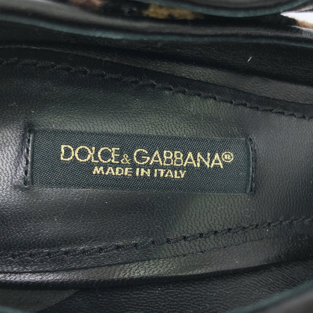 DOLCE＆GABBANA / ドルチェ＆ガッバーナドルガバ | ビジュー 装飾 レオパード ストラップ パンプス | 37 | ブラウン系 | レディース
