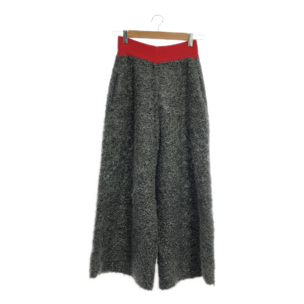 AKIRANAKA | Mohair blend loop tweed knit wide pants | 36 | Women's