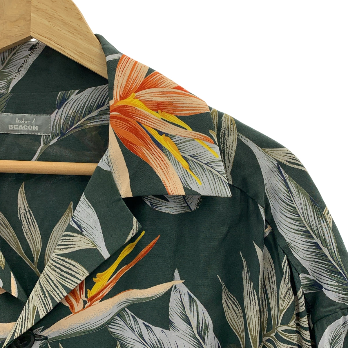 kolor BEACON / 컬러 비콘 | 2021SS | 레이온 나일론 전환 알로하 무늬 오픈 컬러 반소매 셔츠 | 2 | 남성