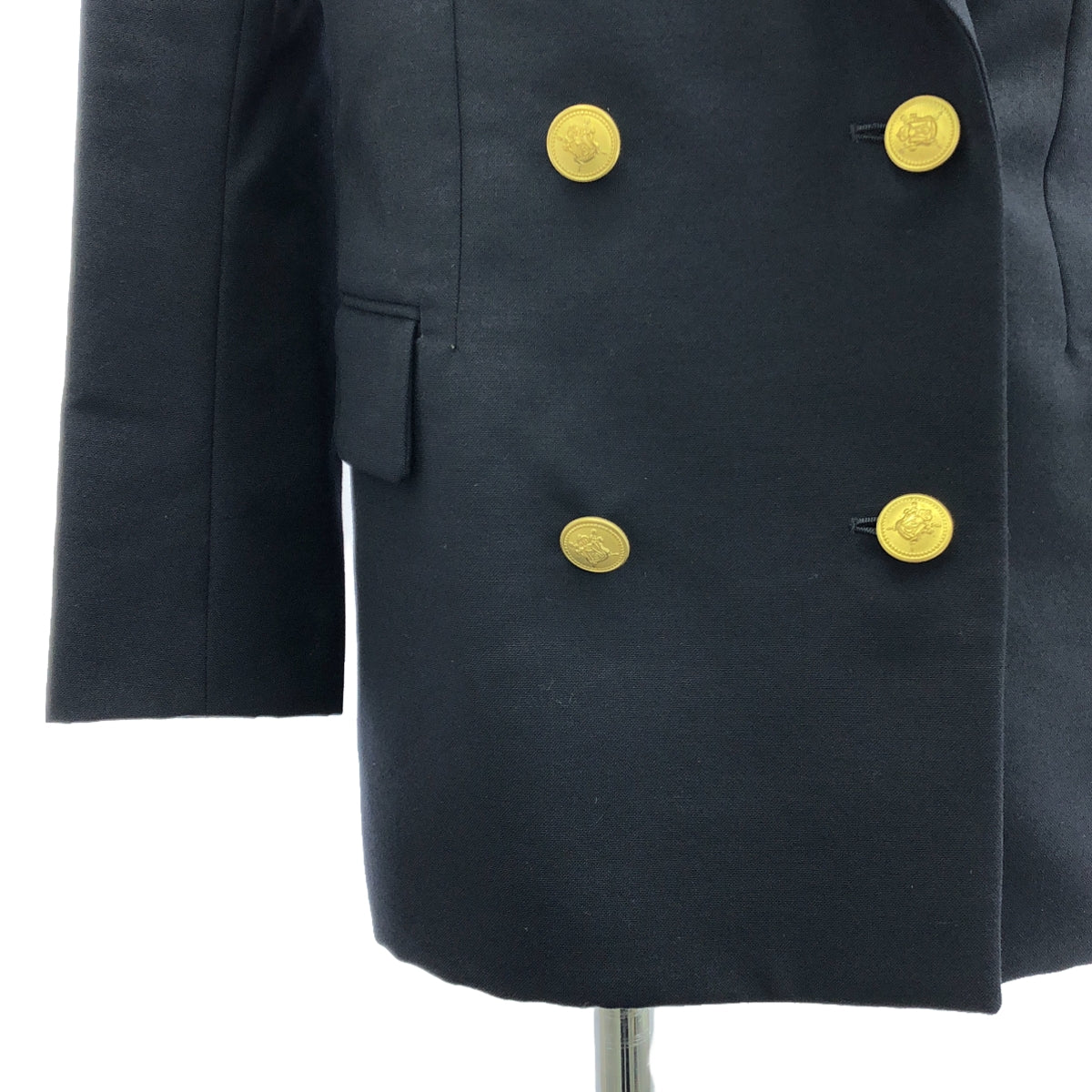 MADISON BLUE | Wool gold button double-breasted tailored jacket | 01 | Navy | Women's